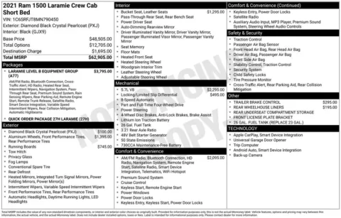 Photos of 2021 Ram 1500 Laramie for sale in Abrams, WI at Gregg Young Abrams Chrysler Dodge Jeep Ram