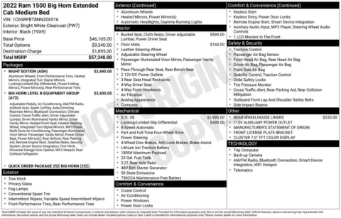 Photos of 2022 Ram 1500 Big Horn/Lone Star for sale in Abrams, WI at Gregg Young Abrams Chrysler Dodge Jeep Ram