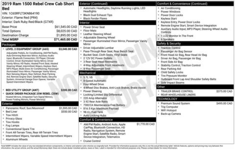 Photos of 2019 Ram 1500 Rebel for sale in Abrams, WI at Gregg Young Abrams Chrysler Dodge Jeep Ram