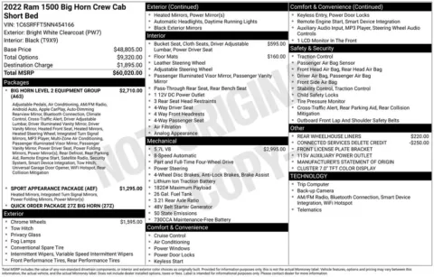 Photos of 2022 Ram 1500 Big Horn/Lone Star for sale in Abrams, WI at Gregg Young Abrams Chrysler Dodge Jeep Ram
