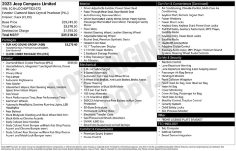 Photos of 2023 Jeep Compass Limited for sale in Abrams, WI at Gregg Young Abrams Chrysler Dodge Jeep Ram