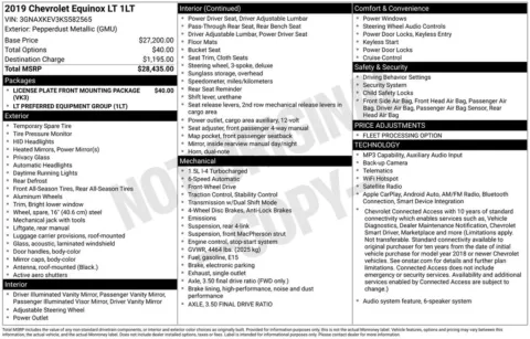 Photos of 2019 Chevrolet Equinox LT for sale in Abrams, WI at Gregg Young Abrams Chrysler Dodge Jeep Ram