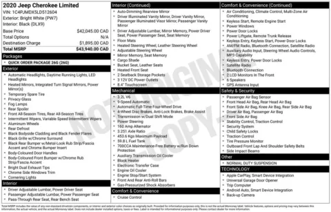 Photos of 2020 Jeep Cherokee Limited for sale in Abrams, WI at Gregg Young Abrams Chrysler Dodge Jeep Ram