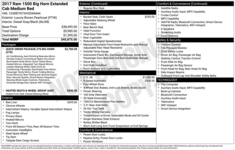 Photos of 2017 Ram 1500 Big Horn for sale in Abrams, WI at Gregg Young Abrams Chrysler Dodge Jeep Ram