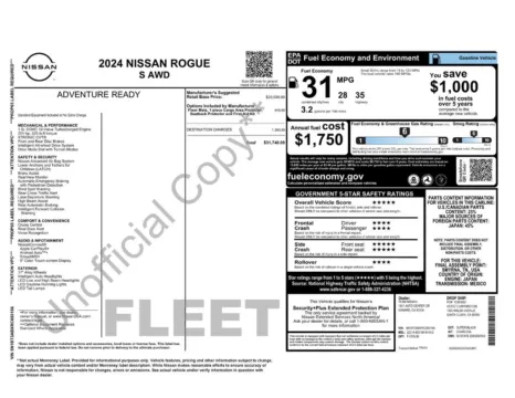 Photos of 2024 Nissan Rogue S for sale in Abrams, WI at Gregg Young Abrams Chrysler Dodge Jeep Ram