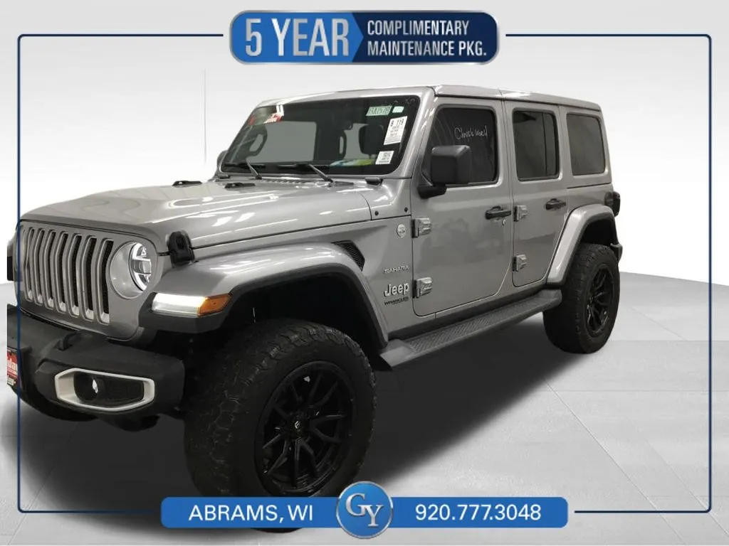 Silver 2020 Jeep Wrangler Unlimited Sahara for sale in Abrams, WI
