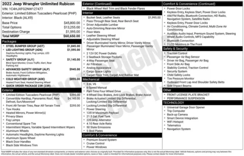 Photos of 2022 Jeep Wrangler Unlimited Rubicon for sale in Abrams, WI at Gregg Young Abrams Chrysler Dodge Jeep Ram