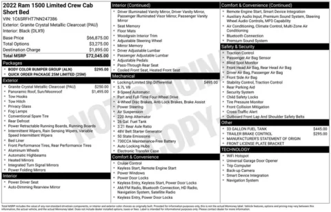 Photos of 2022 Ram 1500 Limited for sale in Abrams, WI at Gregg Young Abrams Chrysler Dodge Jeep Ram