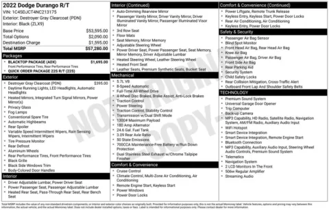 Photos of 2022 Dodge Durango R/T for sale in Abrams, WI at Gregg Young Abrams Chrysler Dodge Jeep Ram