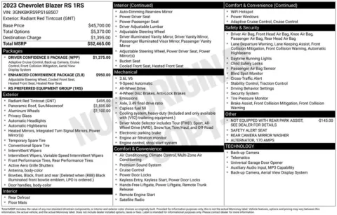 Photos of 2023 Chevrolet Blazer RS for sale in Abrams, WI at Gregg Young Abrams Chrysler Dodge Jeep Ram