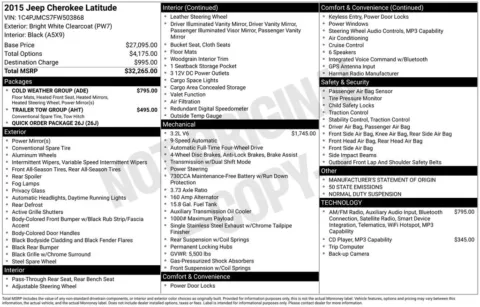 Photos of 2015 Jeep Cherokee Latitude for sale in Abrams, WI at Gregg Young Abrams Chrysler Dodge Jeep Ram