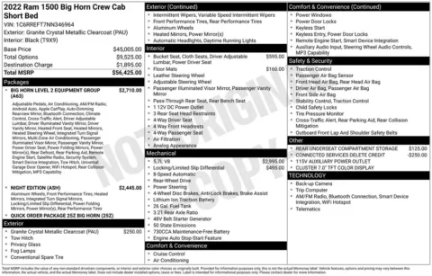 Photos of 2022 Ram 1500 Big Horn/Lone Star for sale in Abrams, WI at Gregg Young Abrams Chrysler Dodge Jeep Ram