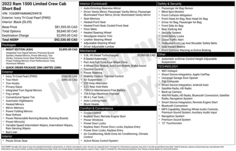 Photos of 2022 Ram 1500 Limited for sale in Abrams, WI at Gregg Young Abrams Chrysler Dodge Jeep Ram
