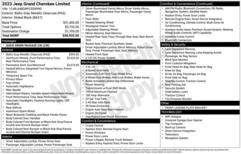 Photos of 2023 Jeep Grand Cherokee Limited for sale in Abrams, WI at Gregg Young Abrams Chrysler Dodge Jeep Ram