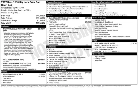 Photos of 2022 Ram 1500 Big Horn/Lone Star for sale in Abrams, WI at Gregg Young Abrams Chrysler Dodge Jeep Ram