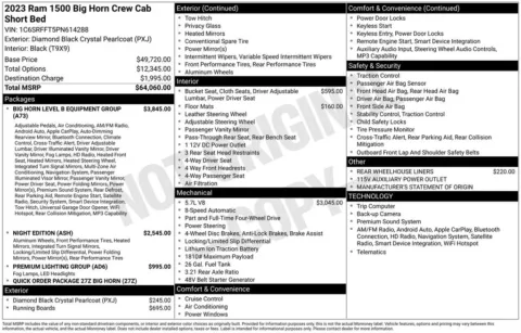 Photos of 2023 Ram 1500 Big Horn/Lone Star for sale in Abrams, WI at Gregg Young Abrams Chrysler Dodge Jeep Ram