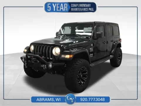 Black 2019 Jeep Wrangler Unlimited Sahara for sale in Abrams, WI