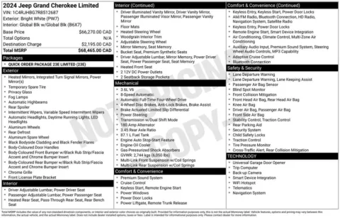 Photos of 2024 Jeep Grand Cherokee Limited for sale in Abrams, WI at Gregg Young Abrams Chrysler Dodge Jeep Ram