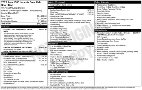 Photos of 2022 Ram 1500 Laramie for sale in Abrams, WI at Gregg Young Abrams Chrysler Dodge Jeep Ram