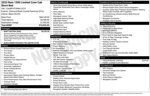 Photos of 2023 Ram 1500 Limited for sale in Abrams, WI at Gregg Young Abrams Chrysler Dodge Jeep Ram