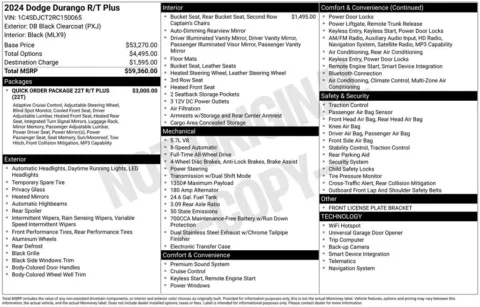 Photos of 2024 Dodge Durango R/T Plus for sale in Abrams, WI at Gregg Young Abrams Chrysler Dodge Jeep Ram