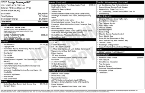 Photos of 2020 Dodge Durango R/T for sale in Abrams, WI at Gregg Young Abrams Chrysler Dodge Jeep Ram