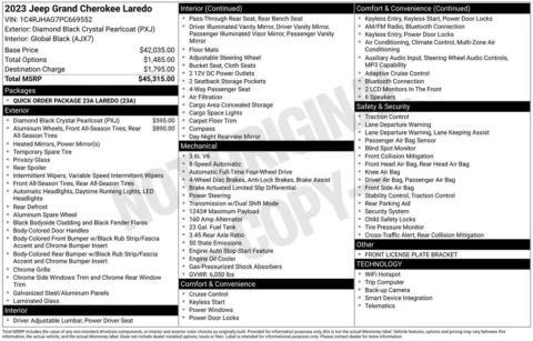 Photos of 2023 Jeep Grand Cherokee Laredo for sale in Abrams, WI at Gregg Young Abrams Chrysler Dodge Jeep Ram