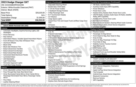 Photos of 2023 Dodge Charger SXT for sale in Abrams, WI at Gregg Young Abrams Chrysler Dodge Jeep Ram