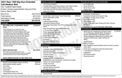 Photos of 2021 Ram 1500 Big Horn/Lone Star for sale in Abrams, WI at Gregg Young Abrams Chrysler Dodge Jeep Ram