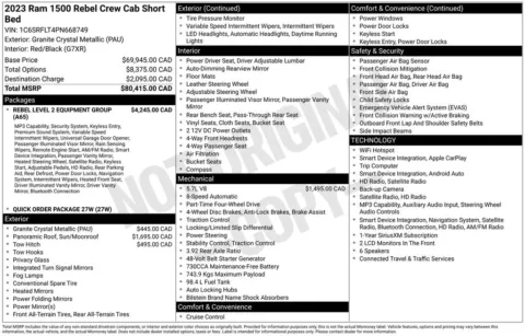 Photos of 2023 Ram 1500 Rebel for sale in Abrams, WI at Gregg Young Abrams Chrysler Dodge Jeep Ram