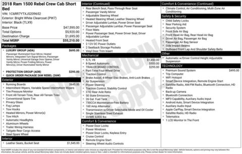 Photos of 2018 Ram 1500 Rebel for sale in Abrams, WI at Gregg Young Abrams Chrysler Dodge Jeep Ram