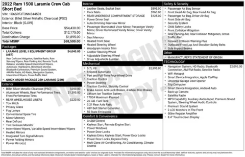 Photos of 2022 Ram 1500 Laramie for sale in Abrams, WI at Gregg Young Abrams Chrysler Dodge Jeep Ram