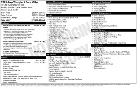 Photos of 2025 Jeep Wrangler Willys for sale in Abrams, WI at Gregg Young Abrams Chrysler Dodge Jeep Ram