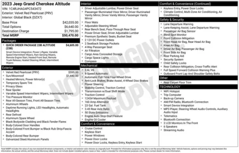 Photos of 2023 Jeep Grand Cherokee Altitude X for sale in Abrams, WI at Gregg Young Abrams Chrysler Dodge Jeep Ram