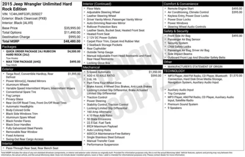 Photos of 2015 Jeep Wrangler Unlimited Rubicon for sale in Abrams, WI at Gregg Young Abrams Chrysler Dodge Jeep Ram