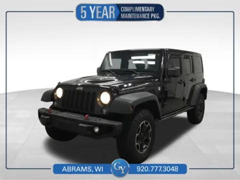 Black 2015 Jeep Wrangler Unlimited Rubicon for sale in Abrams, WI