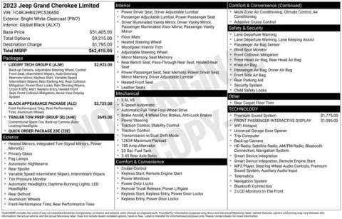 Photos of 2023 Jeep Grand Cherokee Limited for sale in Abrams, WI at Gregg Young Abrams Chrysler Dodge Jeep Ram