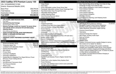 Photos of 2022 Cadillac XT5 Premium Luxury for sale in Abrams, WI at Gregg Young Abrams Chrysler Dodge Jeep Ram