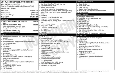 Photos of 2019 Jeep Cherokee Altitude for sale in Abrams, WI at Gregg Young Abrams Chrysler Dodge Jeep Ram