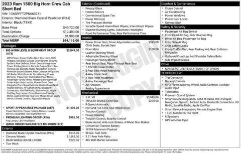 Photos of 2023 Ram 1500 Big Horn/Lone Star for sale in Abrams, WI at Gregg Young Abrams Chrysler Dodge Jeep Ram
