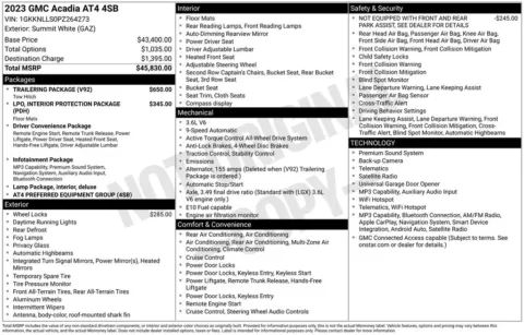 Photos of 2023 GMC Acadia AT4 for sale in Abrams, WI at Gregg Young Abrams Chrysler Dodge Jeep Ram
