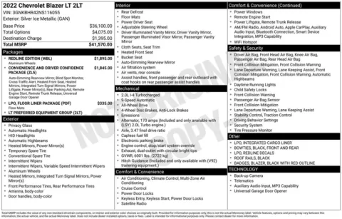 Photos of 2022 Chevrolet Blazer LT for sale in Abrams, WI at Gregg Young Abrams Chrysler Dodge Jeep Ram