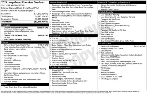Photos of 2024 Jeep Grand Cherokee Overland for sale in Abrams, WI at Gregg Young Abrams Chrysler Dodge Jeep Ram