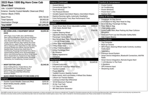 Photos of 2023 Ram 1500 Big Horn/Lone Star for sale in Abrams, WI at Gregg Young Abrams Chrysler Dodge Jeep Ram