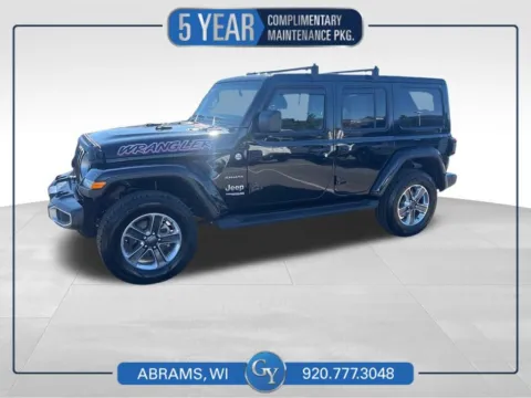 Black 2022 Jeep Wrangler Unlimited Sahara for sale in Abrams, WI