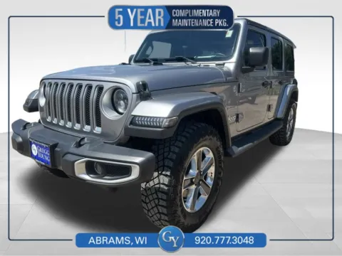 Silver 2019 Jeep Wrangler Unlimited Sahara for sale in Abrams, WI