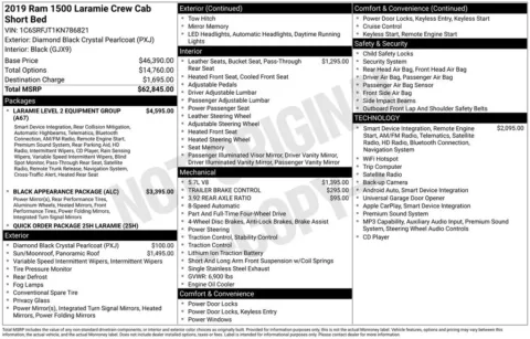 Photos of 2019 Ram 1500 Laramie for sale in Abrams, WI at Gregg Young Abrams Chrysler Dodge Jeep Ram
