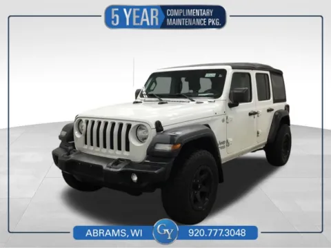 White 2018 Jeep Wrangler Unlimited Sport S for sale in Abrams, WI