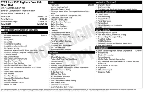 Photos of 2021 Ram 1500 Big Horn/Lone Star for sale in Abrams, WI at Gregg Young Abrams Chrysler Dodge Jeep Ram