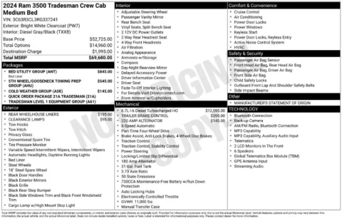 Photos of 2024 Ram 3500 Tradesman for sale in Abrams, WI at Gregg Young Abrams Chrysler Dodge Jeep Ram